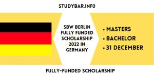 SBW Berlin Fully Funded Scholarship 2022 In Germany
