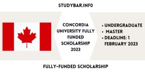 Concordia University Fully Funded Scholarship 2023