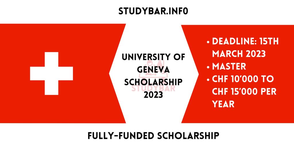 University of Geneva Scholarship 2023