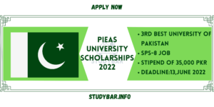 PIEAS University Scholarships 2022