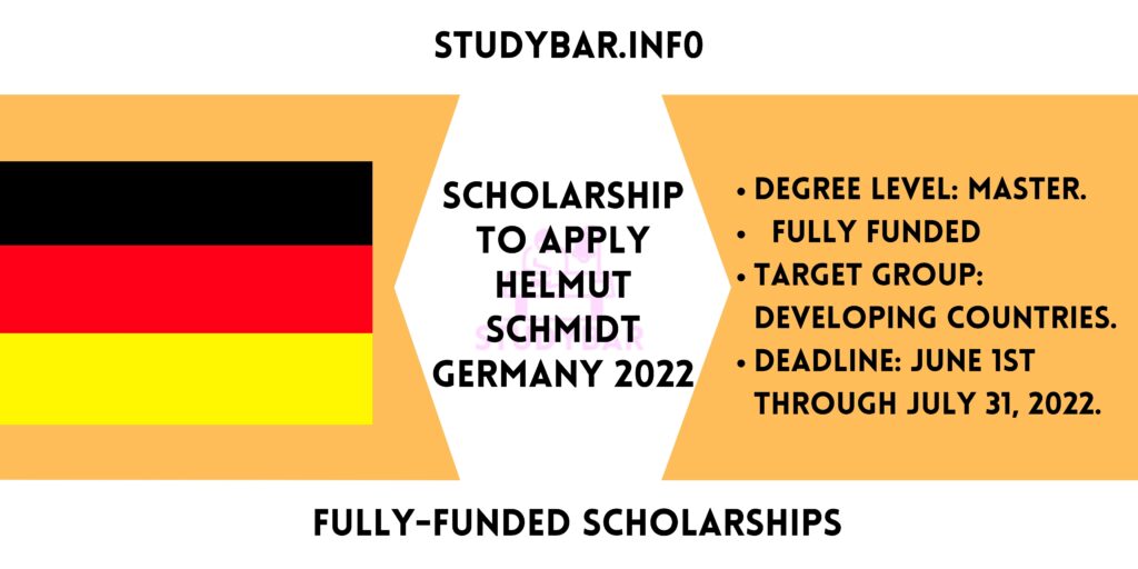 Scholarship To Apply Helmut Schmidt Germany 2022