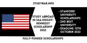 Study Abroad In USA Knight-Hennessy Scholarship 2022