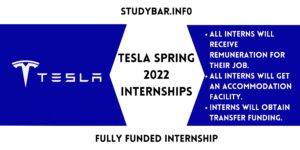 Tesla Spring 2023 Internships