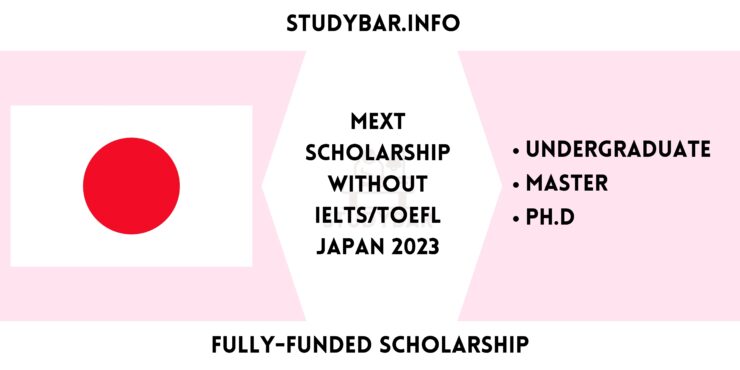 MEXT Scholarship Without IELTS/Toefl Japan 2023