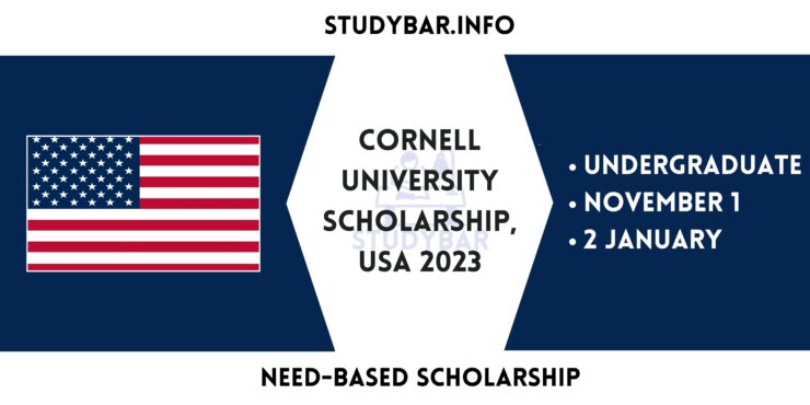 Cornell University Scholarship, USA 2023